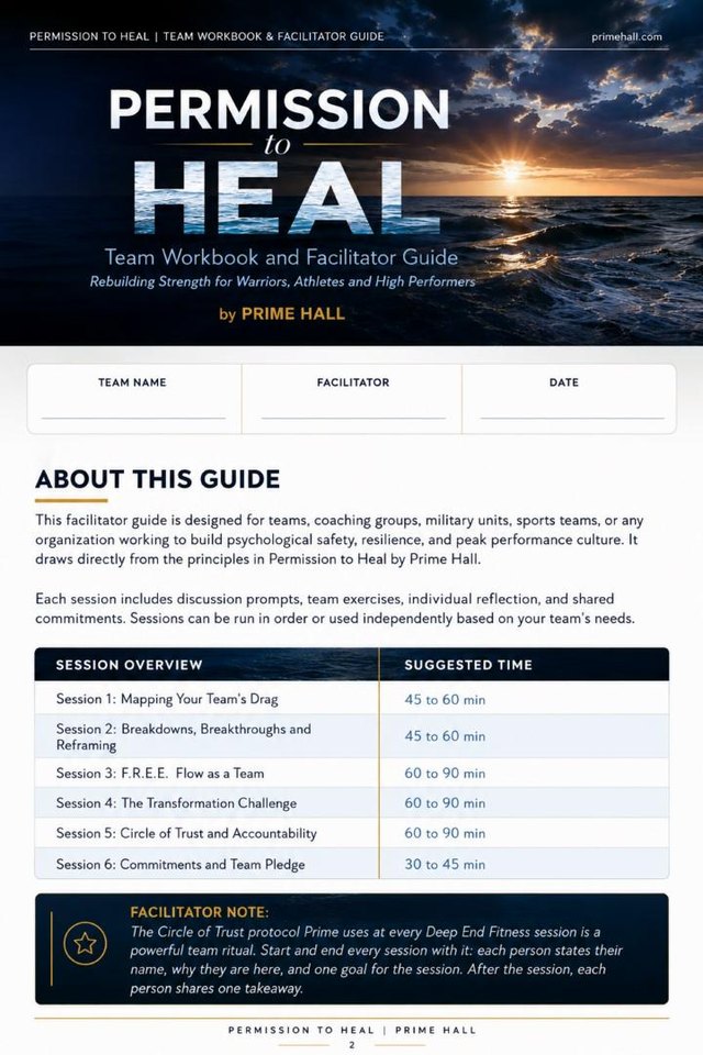 Permission to Heal Team Workbook and Facilitator Guide cover